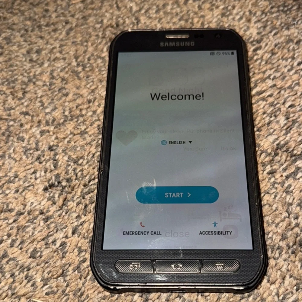 Samsung S6 Active- 32 gb/Black Smartphone Sleek Design-Works Great